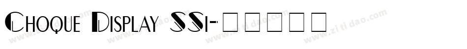 Choque Display SSi字体转换